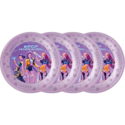 K-pop Démonvadászok Honmoon micro prémium műanyag lapostányér 4 db-os szett 21 cm