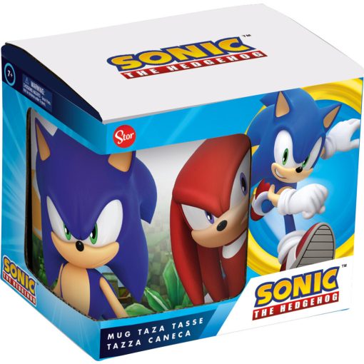 Sonic a sündisznó Power Trio porcelán bögre 325 ml (11 oz) Díszdobozban