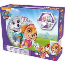 Mancs Őrjárat Girl Stars porcelán étkészlet Díszdobozban