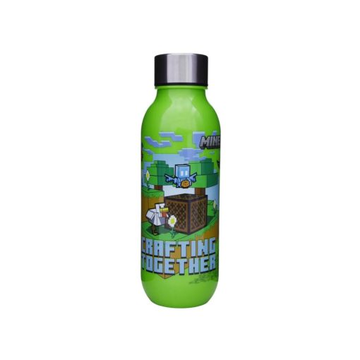 Minecraft Crafting műanyag kulacs csavaros kupakkal 640 ml