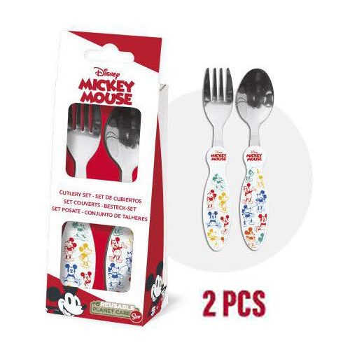 Disney Mickey Fun-Tastic fém evőeszköz készlet - 2 darabos