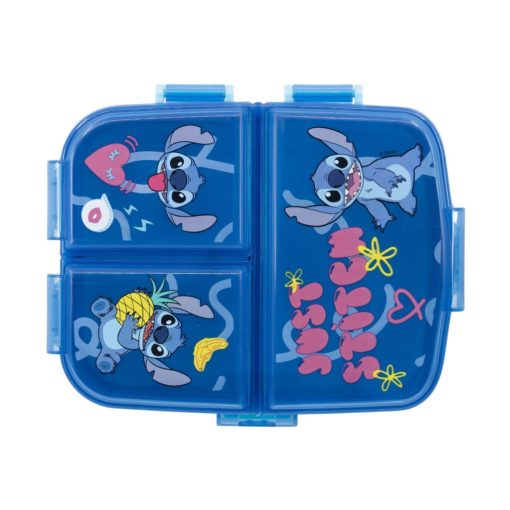 Disney Lilo és Stitch, A csillagkutya Just több rekeszes uzsonnás doboz, szendvicsdoboz XL