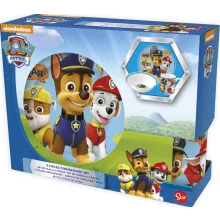 Mancs Őrjárat Boy Icons porcelán étkészlet Díszdobozban