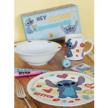 Disney Lilo és Stitch, A csillagkutya Heart porcelán étkészlet Díszdobozban