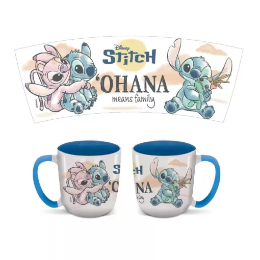 Disney Lilo és Stitch, A csillagkutya Ohana Elite porcelán bögre 380 ml (13 oz) Díszdobozban