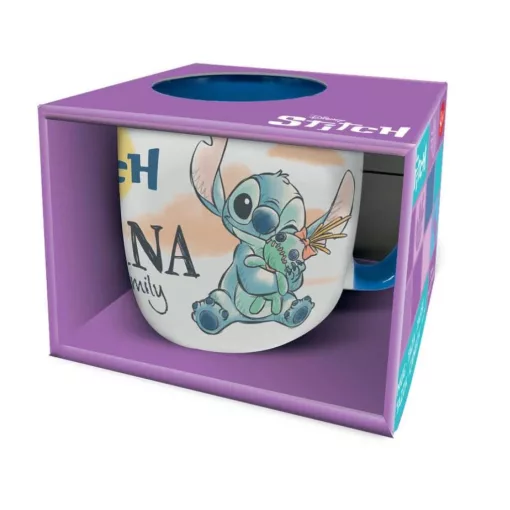 Disney Lilo és Stitch, A csillagkutya Ohana Elite porcelán bögre 380 ml (13 oz) Díszdobozban