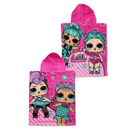 LOL Surprise Pink strand törölköző poncsó 50x115 cm