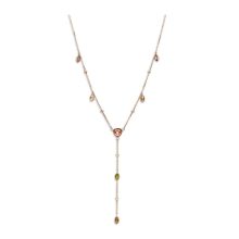 Victoria Rose gold színű színes köves nyaklánc