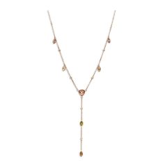 Victoria Rose gold színű színes köves nyaklánc