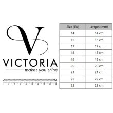 Victoria Ezüst színű fehér köves karkötő