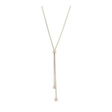 Victoria Rose gold színű fehér köves kocka nyaklánc