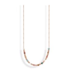 Victoria Rose gold színű színes gyöngyös nyaklánc