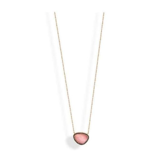 Victoria Rose gold színű rózsaszín köves nyaklánc