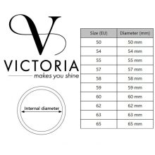 Victoria Ezüst színű rózsaszín mintás karkötő