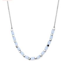 Victoria Ezüst színű kék gyöngyös nyaklánc