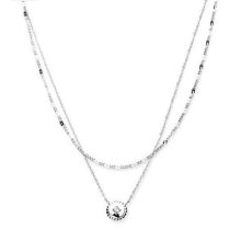 Victoria Ezüst színű köves nyaklánc szett