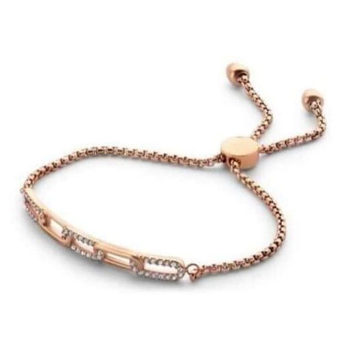 Victoria Rose gold színű fehér köves karkötő