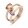 Victoria Rose gold színű színes köves gyűrű