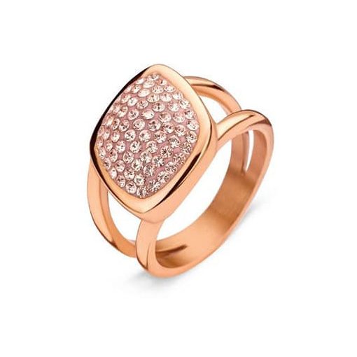Victoria Rose gold színű rózsaszín köves gyűrű