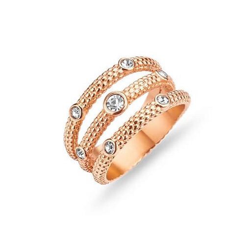 Victoria Rose gold színű fehér köves gyűrű