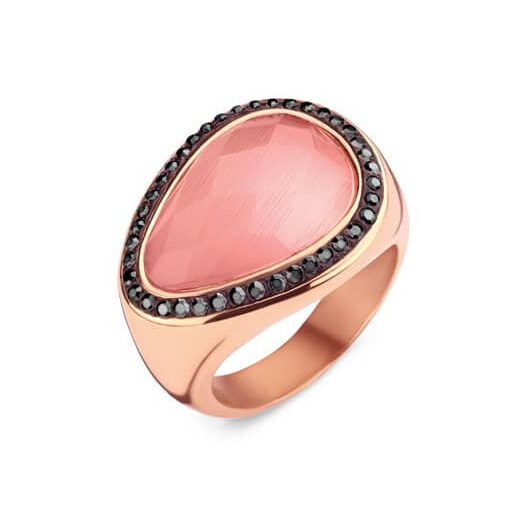 Victoria Rose gold színű rózsaszín köves gyűrű