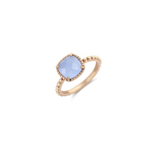 Victoria Rose gold színű kék köves gyűrű