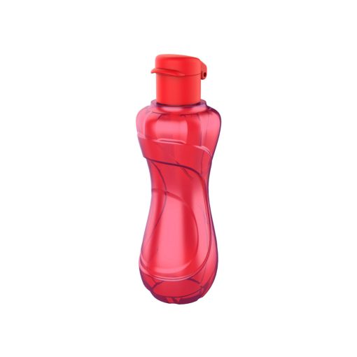 Műanyag átlátszó kulacs 750ml - Piros