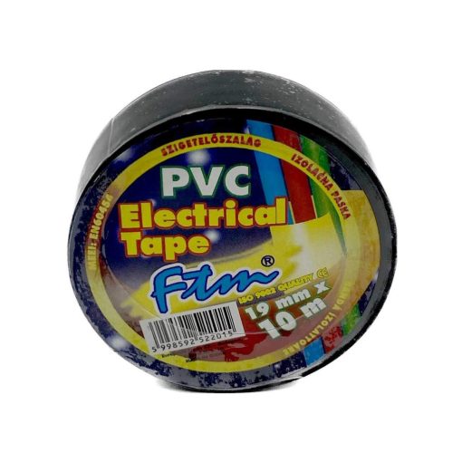 FTM szigetelőszalag 19mmx10m - fekete