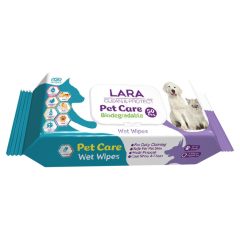 Lara Kisállat törlőkendő Fedeles 50db