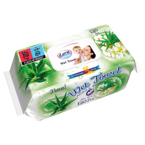Lara nedves törlőkendő 120db Fedeles - Aloe Vera