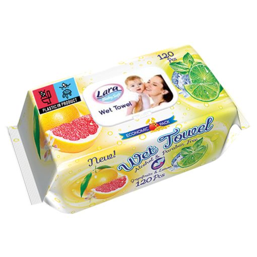 Lara nedves törlőkendő 120db Fedeles - Grapefruit és Citrom