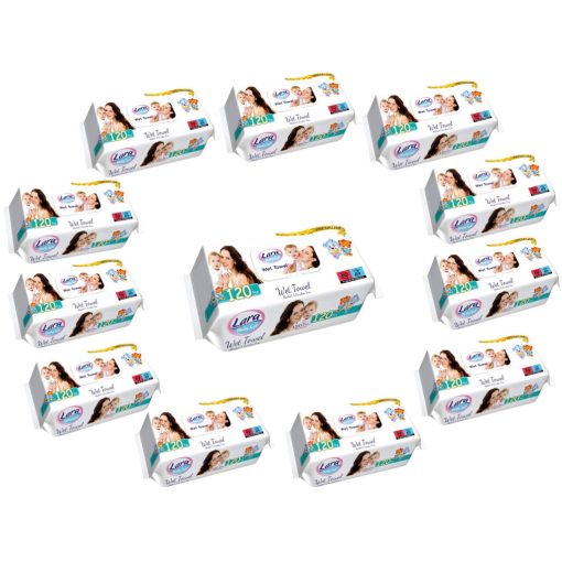 Lara nedves törlőkendő 120db - Premium (12csomag)