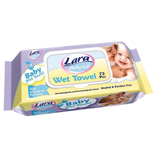 Lara BabySoft baba nedves törlőkendő 72db Fedeles - Allergénmentes illatanyaggal