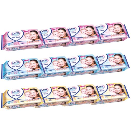 Lara nedves törlőkendő 72db - Soft and Fresh(12csomag)