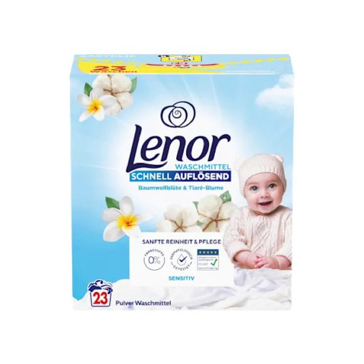 Lenor mosópor 1265g 23 mosás - Sensitive - Pamutvirág és Tiaré virág