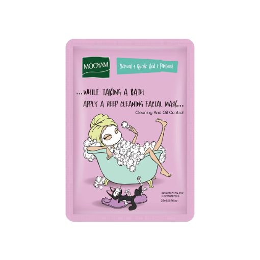 Mooyam fátyolmaszk 25ml - Aktív szén, Glikolsav és Panthenol