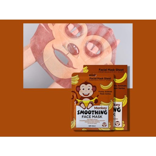 Funny Animals bőrsimító fátyolmaszk 30ml - Majom