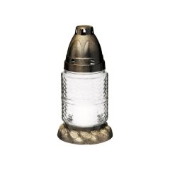Üvegmécses LA-350 - Műanyag fedeles 17cm - Fehér-Arany