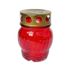 Üvegmécses LA-72 - Fém fedeles 10cm - Piros