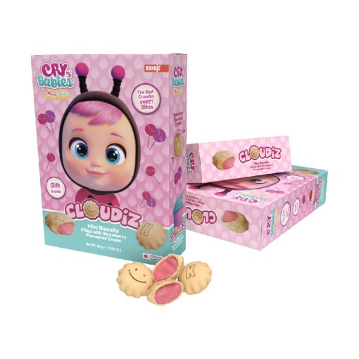 Mini Keksz Eperkrémmel Töltve 30g - Cry Babies