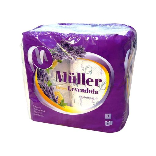Müller wc-papír 8 tekercs 100 lap 3 réteg - Mézes levendula