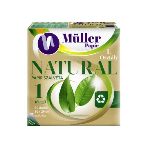 Müller szalvéta 80 db-os 30x29 1 rétegű - Natural