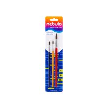 Nebulo ecset készlet 3db - Festett fa nyél (4-6-10)