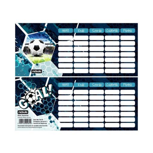 Nebulo Mini órarend - GOAL