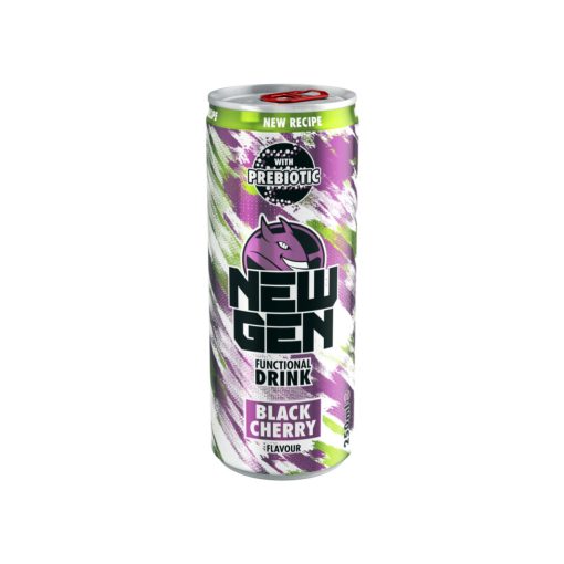 Hell New Gen Prebiotic szénsavas funkcionális ital 250ml - Black Cherry (DRS)