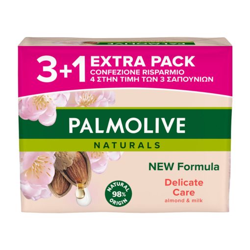 Palmolive Naturals szappan 3+1 Extra Pack (4x90g) - Mandula és Tej