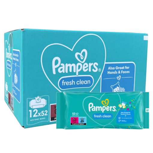 Pampers nedves törlőkendő 52db - Fresh Clean(12csomag)