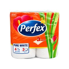 Perfex Pure White wc-papír 4 tekercs 3 rétegű