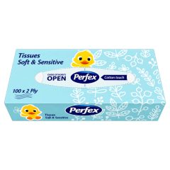   Perfex papírzsebkendő 2 rétegű 100db-os Dobozos - Soft&Sensitive