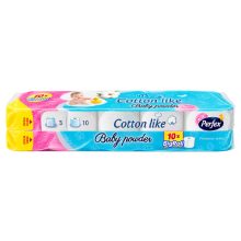 Perfex Soft & Light wc-papír 10 tekercs 3 rétegű - Baby Powder